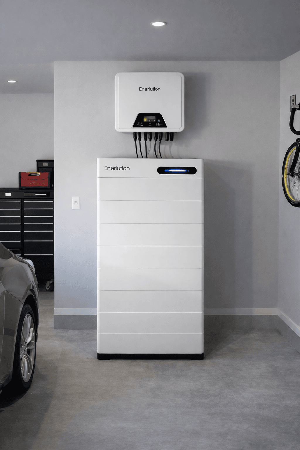 42 kWh High Voltage systeem in garage