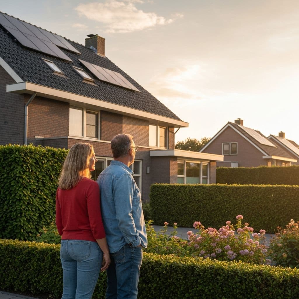 Familie geniet van energiebesparing thuis